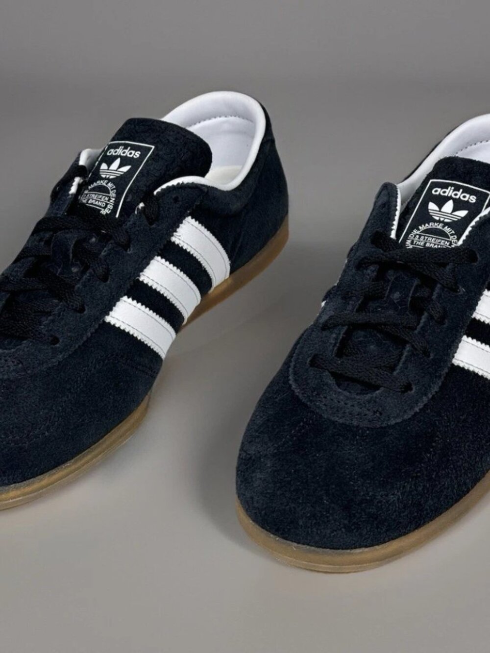 adidas Originals Gazelle Black White Gum Athletic Shoes - Picture 3 of 15